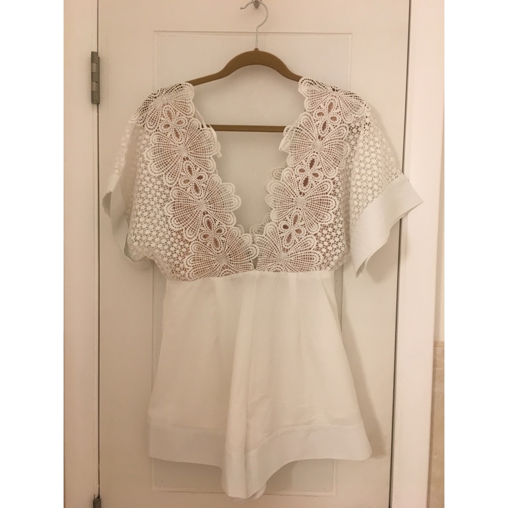 Princess Polly White Lace Romper
